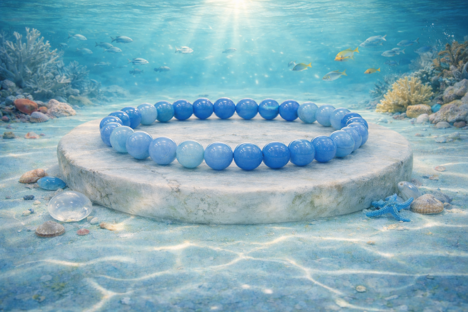 Aquamarine (Dyed) Bracelet